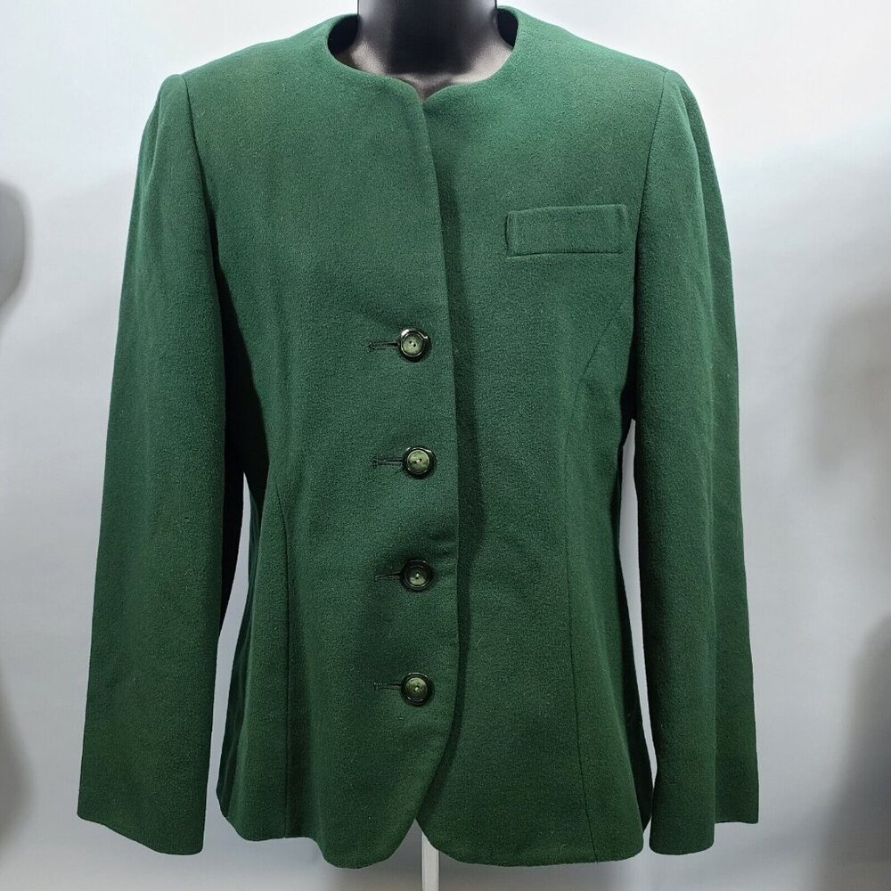 Jenners Edenburgh Jacket Blazer Wool Cashmere Blend Women's Size US 6 Made In UK